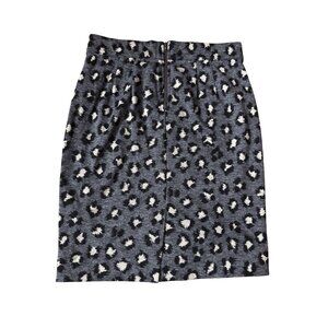 Sexy Gray Animal Print Skirt Petite Medium Eighties Wild Punk Rock Stretch Y2K